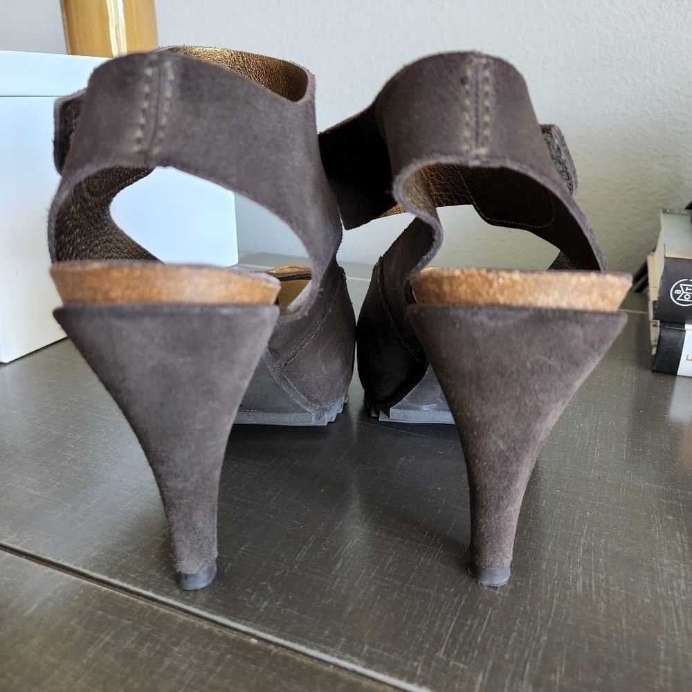 Pedro Garcia brown suede slingback heels - Picture 5 of 7